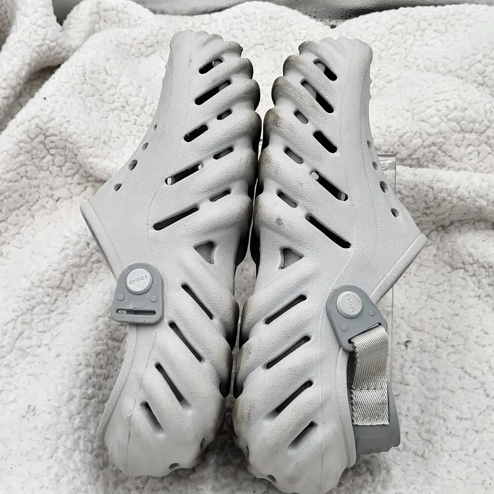 Crocs Echo grey Clog  slip on size  J 5